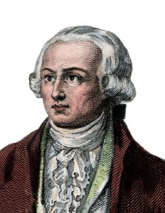 フランスの化学者、アントワーヌ・ローラン・ド・ラヴォワジエ（1743-1794）の肖像。 作： French School
