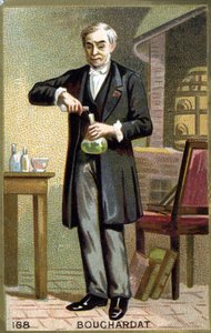 フランスの薬剤師、アポリネール・ブシャルダ（1809-1866）の肖像。19世紀末のクロモリトグラフ。 作： French School