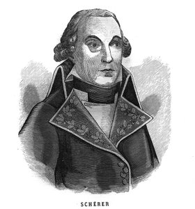 陸軍大臣バルテルミー・ルイ・ジョセフ・シェラー（1747-1804）の肖像。"Les Illustrations De L