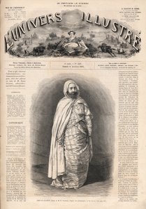 軍と宗教の指導者であるマスカラのアミール、ベンマヒエドディンアブエルカデル（1808-1883）の肖像。 作： French School