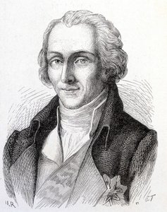 アメリカの物理学者Benjamin de Rumford (1753 - 1814)の肖像 - "Album of Science; illustrious scientists; Great discoveries" 1896年 作： French School