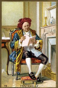 フォントネル（1657-1757）によるベルナルド・ル・ブイエ（ル・ボヴィエ）の肖像。19世紀末のクロモリトグラフ。 作： French School