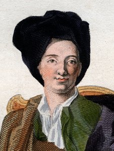 フランスの作家、ベルナールルブイエ（ルボヴィエ）フォンテネル（1657-1757）の肖像。 作： French School