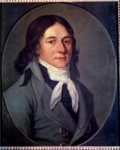 フランス革命期の政治家、カミーユ・デムーラン（1760-1794）の肖像 フランス派の絵画。18世紀 作： French School