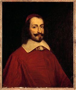 ジュール・マザラン枢機卿（1602-1661）の肖像（ジュリオ・ライモンド・マザリーノまたはマザリーノ） 17世紀のフランス派の絵画 日0.74x0.6 m ヴェルサイユ、城の博物館 作： French School