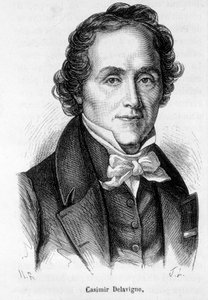 フランスの詩人・劇作家であるCasimir Delavigne（1793-1843）の肖像。 作： French School