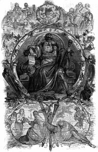 シャルルマーニュ（シャルル1世、シャルル大帝、742-814年）の肖像。モーリス・ラシャトレ著『Histoire des Papes-Rois-Queen and Empereurs a travers les centuries』に掲載されている図版。 作： French School