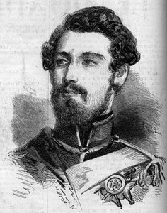 スウェーデンとノルウェーの王、シャルル（カール）15世（1826-1872）の肖像。1859年7月23日付「le Monde Illustrous」119号に掲載された版画。 作： French School