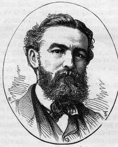 フランスの画家、シャルル・ブッソン（1822-1908）の肖像。1874年5月2日付「Le Monde Illustré」890号に掲載されたエングレーヴィング。 作： French School