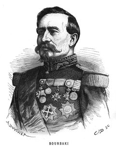 フランス人将校、シャルル・ドゥニ・ブルバキ（1816-1897）の肖像。"Les Illustrations De L