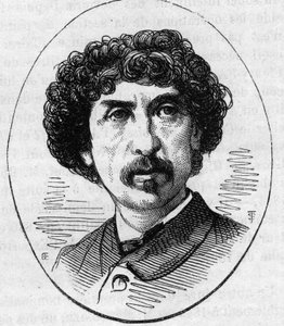 フランスの建築家、シャルル・ガルニエ（1825-1898）の肖像。1874年5月2日付「Le Monde Illustré」890号に掲載されたエングレーヴィング。 作： French School