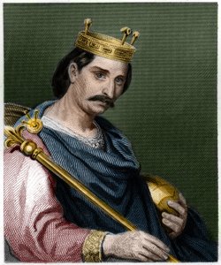 フランス王シャルル2世（823〜877年）の肖像-ラヴァレの『フランス史』に掲載された彫刻、SD。 作： French School