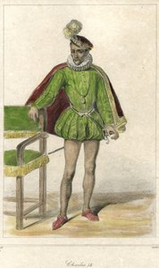 フランス王シャルル9世（1550-1574）の肖像。 作： French School