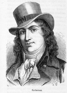 1792年にチュイルリーが奪われた際、マルセイユの連盟を率いたフランスの政治家、シャルル・ジャン・マリー・バルバルー（1767 - 1794）の肖像。
