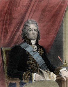 フランスの政治家、シャルル・モーリス・ド・タレーラン・ペリゴール（1754-1838）の肖像。 作： French School
