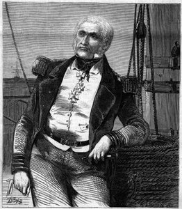 スコットランドの提督・政治家、チャールズ・ネイピア（1786-1860）の肖像。1860年11月17日付「Le Monde Illustré」188号に掲載されたエングレーヴィング。 作： French School