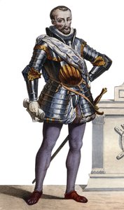 フランスの元帥、ブリサック伯爵（1505-1563）のシャルルドコッセの肖像。 作： French School