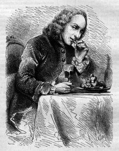 Cauteretsの菓子職人に代表される、フランスの教会関係者、詩人、劇作家であるClaude Henri de Fusee de Voisenon（1708-1775）の肖像。1858年のエングレーヴィング。 作： French School
