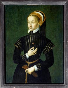 クロード・ド・フランス（1499-1524）の肖像 フランス王妃、フランソワ1世の妻 16世紀の匿名の絵画。日 0,28x0,21 m シャンティイ、ミュゼ・コンド
