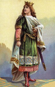 フランの王（652-673年）クロテール（クロテール）3世の肖像。 作： French School