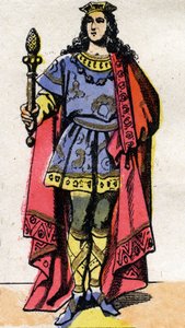フランの王（652-673年）クロテール（クロテール）3世の肖像。 作： French School