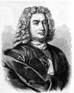 Daniel Bernouilli (Bernoulli) (1700 - 1782), スイスの数学者、物理学者の肖像 - "Album de la Science; illustrious scientists; Grandes discoveries" 1896年に掲載。 作： French School