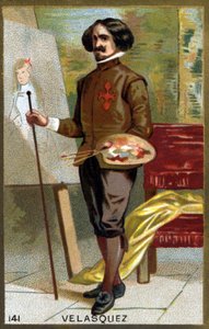 ディエゴ・ロドリゲス・デ・シルヴァ・イ・ベラスケス（Diego Rodriguez de Silva y Velazquez dit Diego Velasquez）（1599-1660）の肖像。19世紀末のクロモリトグラフ。 作： French School