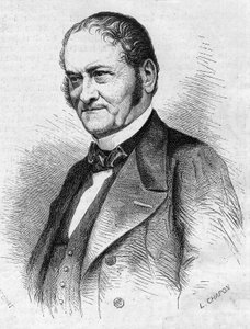 フランスの医師、ジュール・カバルス博士（1801-1870）の肖像。1870年5月28日付「Le Monde Illustré」685号に掲載されたエングレーヴィング。 作： French School