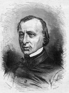 Edouard Lefevre de Laboulaye (1811-1883), フランスの弁護士、政治家の肖像。6月25日付「Le Monde Illustré」689号に掲載されたエングレーヴィング 作： French School
