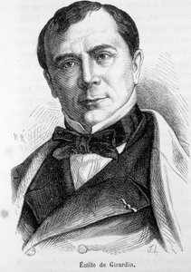 エミール・ド・ジラルダン（1806-1881）は、フランスの公職者・政治家で、近代的な報道機関の創設者です。 作： French School