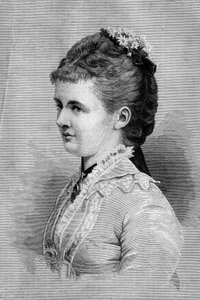 オランダ女王、エマ・デ・ワルデック・ピュルモント（ワルデック・ピュルモント）（1858-1934）の肖像。1月25日付「Le Monde Illustré」1139号に掲載された図版 作： French School