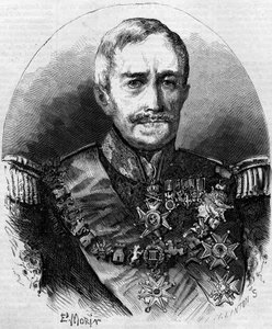 フランスの牧童、エスプリ・ヴィクトル・エリザベート・ボニファス・ド・カステラーヌ（1788-1862）の肖像。1858年5月1日付「Le Monde Illustré」56号に掲載された版画。