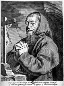 カプチン会の伝道師、ジョセフ神父（1577-1638）の肖像。 作： French School
