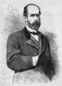 チリ共和国大統領Federico Errazuriz Zanartu (1825-1877)の肖像。11月4日付「Le Monde Illustré」760号に掲載された図版 作： French School