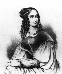 1839年のフローラ・トリスタンの肖像（ゴーギャンの祖母、1845年11月14日ボルドーで死去） - エングレービング 作： French School