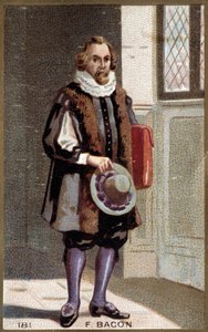 イギリスの政治家・哲学者であるフランシス・ベーコン（1561-1626）の肖像。 作： French School