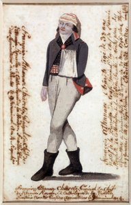 シャレット・ド・ラ・コントリのフランソワ・アタナセ(Francois-Athanase)の肖像(1763-1796) 腕にはスカーフを巻いている、ヴァンデの王党派のリーダー - Musee Dobree, Nantes 作： French School