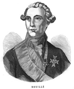フランスの将軍、フランソワ・クロード・アムール（ブーイユ侯爵）（1739-1800）の肖像。"Les Illustrations De L