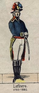 フランソワ・ジョセフ・ルフェーヴル（1755-1820）のポートレート。19世紀末のエピナルの画像。