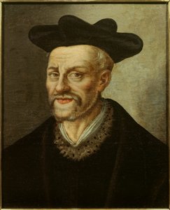 フランソワ・ラブレー（1494-1553）は、フランスの作家・医師。フランス派の絵画。16世紀。日 0,49x0,40 m Musee du chateau de Versailles 作： French School
