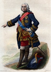 フランソワドシュベール（1695-1769）の肖像、フランスの将軍。 作： French School