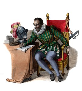 フランソワ・ド・マルエルブ（1555-1628）、フランスの詩人、批評家、翻訳者の肖像。 作： French School