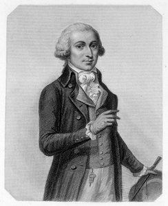 フランスの政治家、フランソワ・ブゾー（1760-1794）の肖像。ラマルティーヌの「ジロンダンの歴史」にて