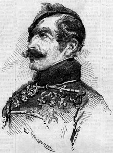 フランツ・フォン・シュリック（1789-1862）の肖像。1859年のリソルジメントの際にイタリアに駐留したオーストリア軍の総司令官である野戦軍人。6月25日付「Le Monde Illustré」115号に掲載された図版 作： French School