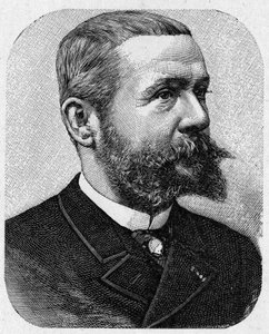 Gaston Tissandier (1843 - 1899), フランスの飛行機乗りの肖像 - "Album de la Science; illustrious scholars; Grandes disouvertes" 1896年に掲載。 作： French School
