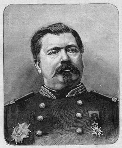 レジオンドヌール大理事長のダヴォー将軍（1829年頃）の肖像。1895年12月12日付の「La gazette du dimanche」に掲載されたエングレーヴィング。 作： French School