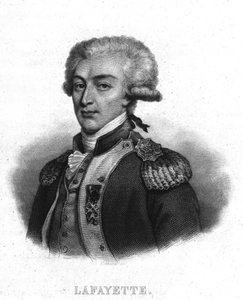 ラ・ファイエット将軍（ラファイエット）（1757～1834年）の肖像-ティエール作「フランス革命」にて19世紀
