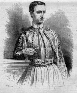 ギリシャ王ジョージ1世（デンマークのジョルジュ）（1845-1913）の肖像。10月17日付「Le Monde Illustré」340号に掲載された図版 作： French School