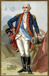 ジョージ・ワシントン（1732-1799）の肖像。19世紀末のクロモリトグラフ。 作： French School