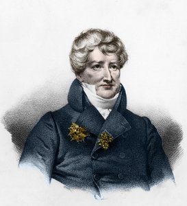 フランスの古生物学者ジョルジュ・キュヴィエ（1764-1832）の肖像。